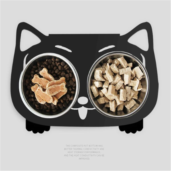 Anti-Falling Cat & Dog Feeding Bowl – Tilted Design for Easy Eating